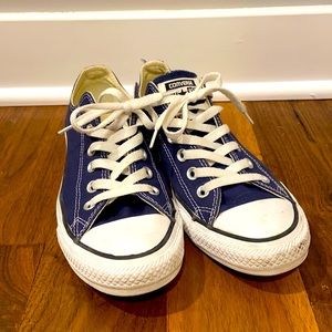Converse All Star Chuck Taylors!  Hardly worn. Navy blue. Women’s US 8.5